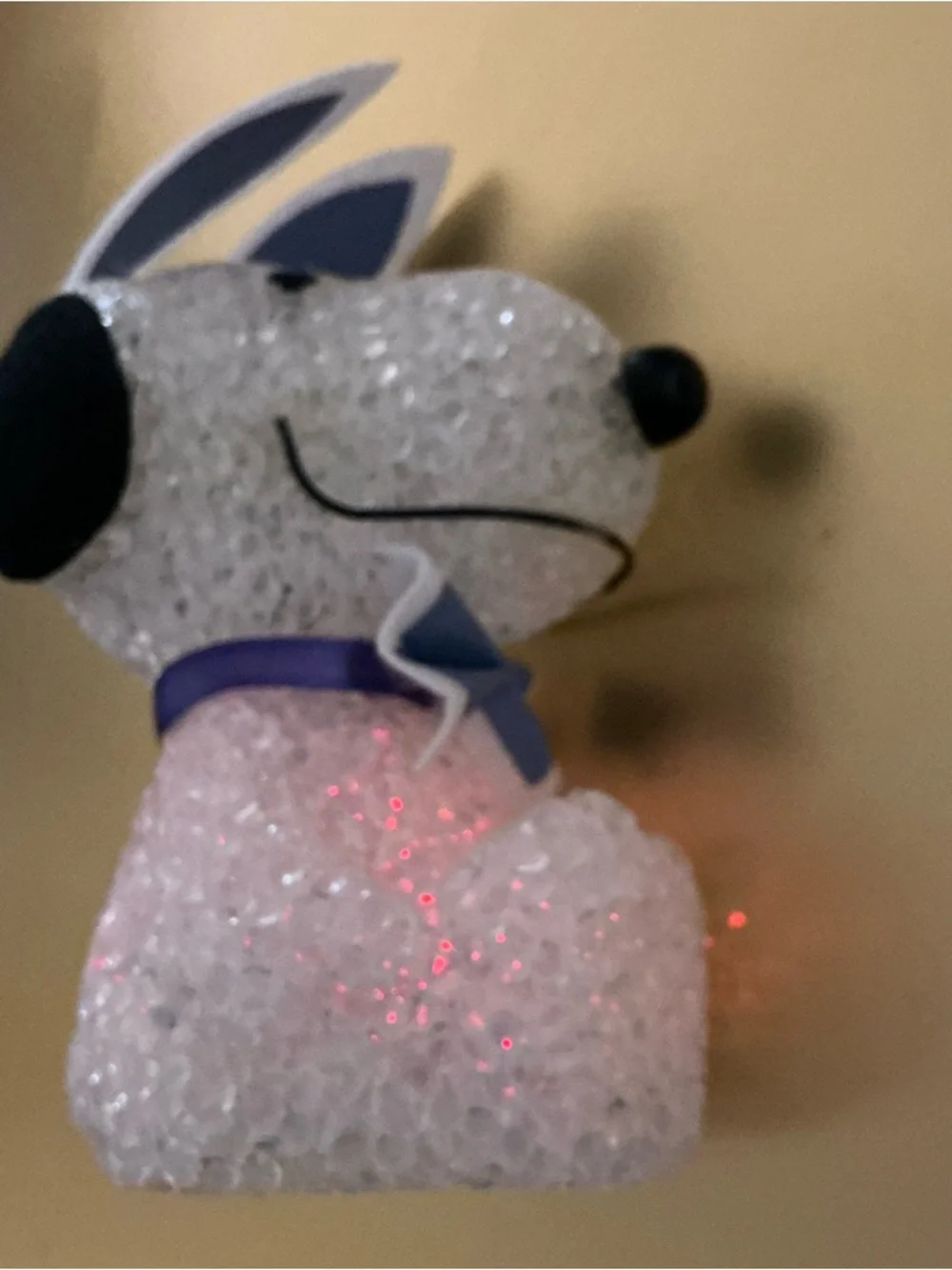 Bunny Ears Peanuts Snoopy Decorative Light Up Figurine